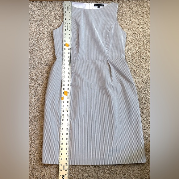 Brooks Brothers Blue/White Striped Classic Preppy Minimalist Summer Dress Sz 14 - Picture 12 of 12